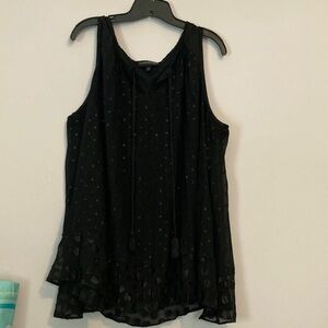 Lane Bryant Black Sleeveless Tank Top